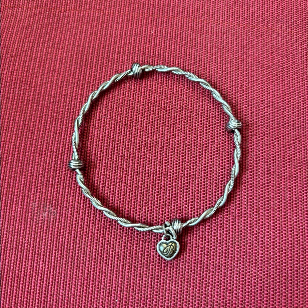 Elegant Silver Bracelet with Heart Charm